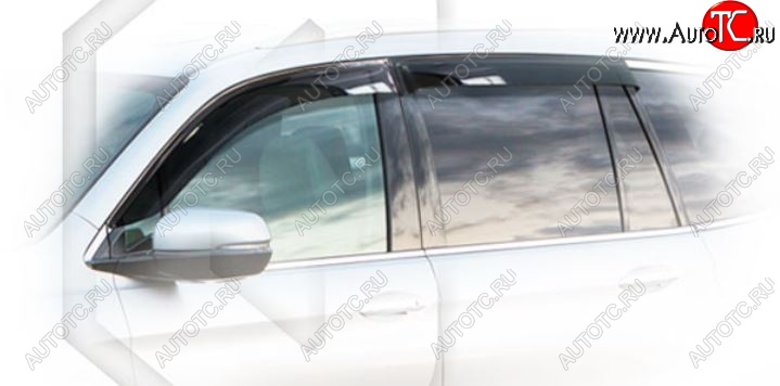 2 199 р. Дефлектора окон CA-Plastiс  Honda Pilot  YF6 (2018-2021) рестайлинг (Classic полупрозрачный, Без хром.молдинга)  с доставкой в г. Майкоп
