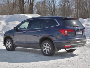 18 999 р. Защита заднего бампера (Ø63 мм, нержавейка) SLITKOFF  Honda Pilot  YF6 (2016-2019) дорестайлинг  с доставкой в г. Майкоп. Увеличить фотографию 2
