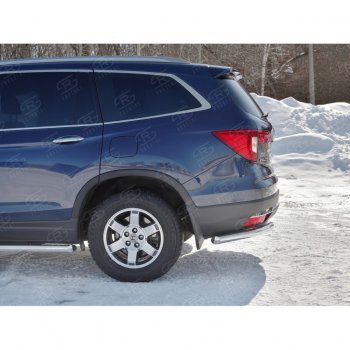 18 499 р. Защита заднего бампера (Ø63 мм уголки, нержавейка) SLITKOFF  Honda Pilot  YF6 (2016-2019) дорестайлинг  с доставкой в г. Майкоп. Увеличить фотографию 3
