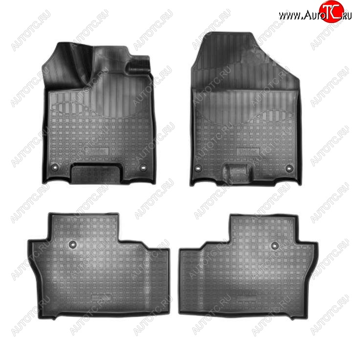 3 499 р. Коврики салонные Noplast  Honda Pilot  YF6 (2018-2021) рестайлинг (Бежевый)  с доставкой в г. Майкоп