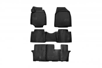 Коврики в салон Element 3D (полиуретан) Honda Pilot YF4 рестайлинг (2011-2015) (Черные)