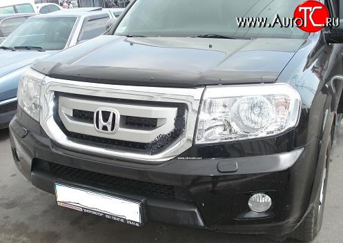 5 079 р. Дефлектор капота NovLine Honda Pilot YF4 дорестайлинг (2008-2011)  с доставкой в г. Майкоп