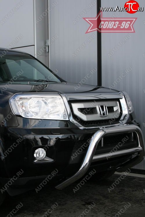 20 114 р. Защита переднего бампера Souz-96 (d76) Honda Pilot YF4 дорестайлинг (2008-2011)  с доставкой в г. Майкоп