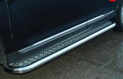 Широкая защита порогов Металл Дизайн Honda Pilot  YF4 (2008-2015) дорестайлинг, рестайлинг