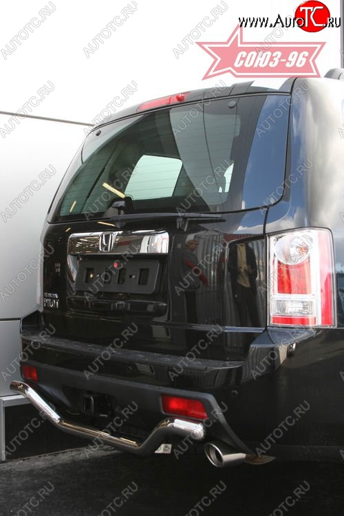 11 924 р. Защита заднего бампера Souz-96 (d60) Honda Pilot YF4 дорестайлинг (2008-2011)  с доставкой в г. Майкоп