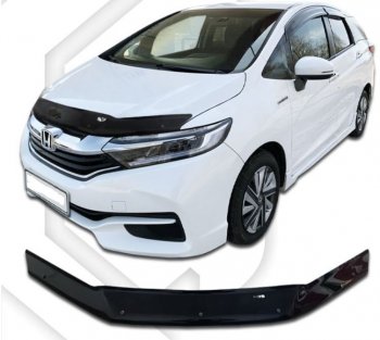 1 999 р. Дефлектор капота CA-Plastiс  Honda Shuttle (2015-2019)  дорестайлинг (серия Classic черный, Без надписи)  с доставкой в г. Майкоп. Увеличить фотографию 2