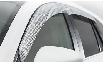 2 479 р. Дефлектора окон CA-Plastic  Honda StepWagon  5 RP1,RP2, RP3, RP4 (2015-2017) минивэн дорестайлинг (Серия Art серебро)  с доставкой в г. Майкоп. Увеличить фотографию 2