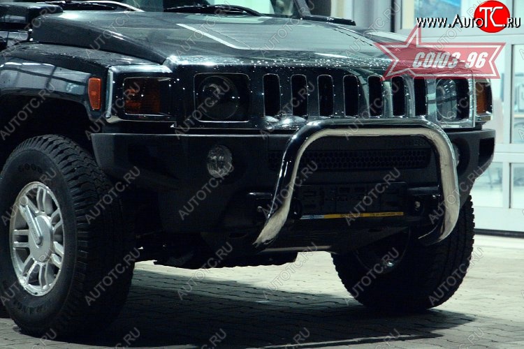 20 654 р. Защита переднего бампера Souz-96 (d76) HUMMER H3 (2005-2010)  с доставкой в г. Майкоп