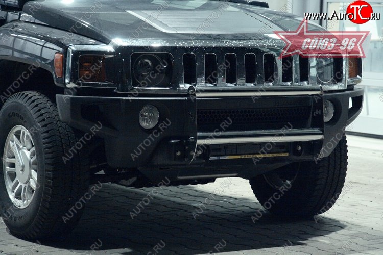 23 939 р. Защита переднего бампера из профильной трубы Souz-96 (d60x76) HUMMER H3 (2005-2010)  с доставкой в г. Майкоп