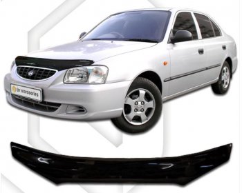 Дефлектор капота CA-Plastic Hyundai Accent  2 LC (1999-2012) седан дорестайлинг (ТагАЗ)