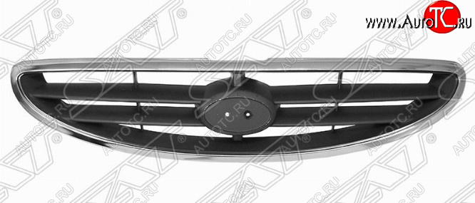 1 489 р. Решётка радиатора SAT Hyundai Accent 2 LC седан дорестайлинг (ТагАЗ) (1999-2012) (Неокрашенная)  с доставкой в г. Майкоп