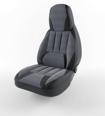Чехлы для сидений Lord Autofashion Форсаж (экокожа) Hyundai Accent  седан ТагАЗ (2001-2012) (Черный, вставка жаккард Зигзаг)