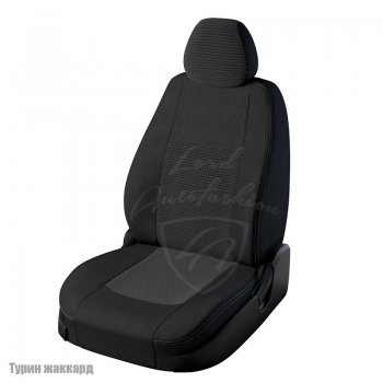 Чехлы для сидений Lord Autofashion Турин (жаккард) Hyundai Accent  2 LC (1999-2012) седан дорестайлинг (ТагАЗ) (Черный, вставка Мокка)