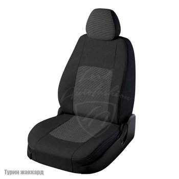 Чехлы для сидений Lord Autofashion Турин (жаккард) Hyundai Accent  2 LC (1999-2012) седан дорестайлинг (ТагАЗ) (Черный, вставка Тома серый)