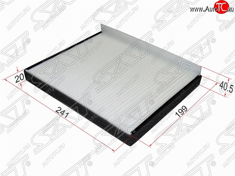 245 р. Фильтр салонный SAT (241х199х40.5 mm)  Hyundai Accent  2 LC (1999-2012), Hyundai Creta  GS (2015-2021), Hyundai Elantra ( HD,  MD,  AD) (2006-2019), Hyundai I30  FD (2007-2012), KIA Ceed  2 JD (2012-2018), KIA Cerato  3 YD (2013-2016)  с доставкой в г. Майкоп