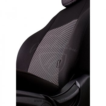 4 249 р. Чехлы для сидений Lord Autofashion Дублин (жаккард) Hyundai Accent 2 LC седан дорестайлинг (ТагАЗ) (1999-2012) (Черный, вставка Сеул серый)  с доставкой в г. Майкоп. Увеличить фотографию 4