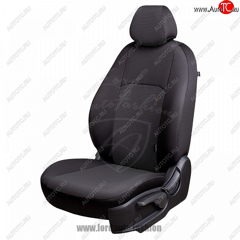 4 249 р. Чехлы для сидений Lord Autofashion Дублин (жаккард) Hyundai Accent 2 LC седан дорестайлинг (ТагАЗ) (1999-2012) (Черный, вставка Ёж Белый)  с доставкой в г. Майкоп