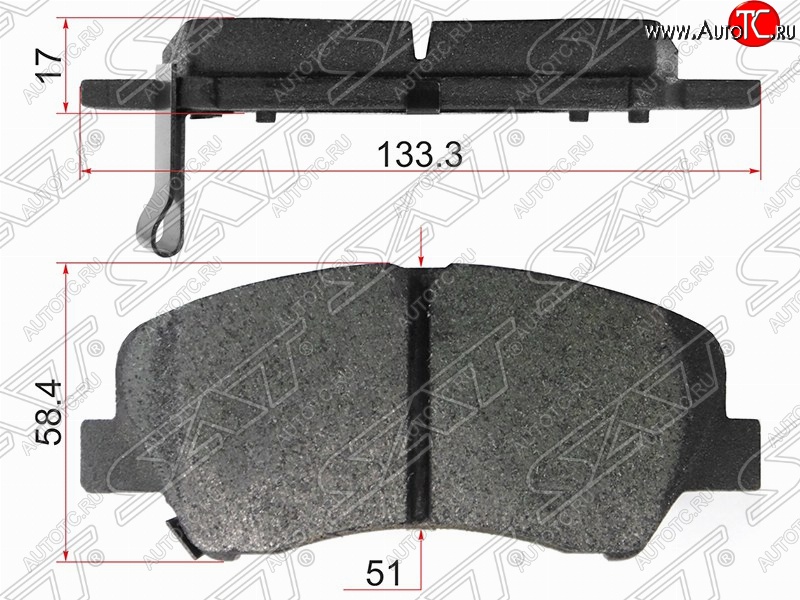 859 р. Колодки тормозные (передние) SAT Hyundai Creta GS рестайлинг (2019-2021)  с доставкой в г. Майкоп