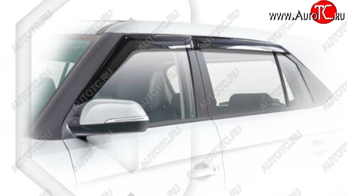 2 099 р. Дефлектора окон CA-Plastiс Hyundai Creta GS дорестайлинг (2015-2019) (Classic полупрозрачный)  с доставкой в г. Майкоп