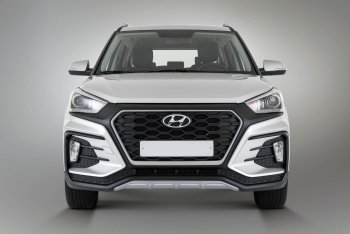 22 499 р. Передний бампер Xmug Hyundai Creta GS дорестайлинг (2015-2019) (Неокрашенный)  с доставкой в г. Майкоп. Увеличить фотографию 2