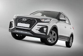 22 499 р. Передний бампер Xmug Hyundai Creta GS дорестайлинг (2015-2019) (Неокрашенный)  с доставкой в г. Майкоп. Увеличить фотографию 3