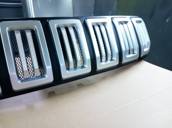 8 099 р. Решётка радиатора Next Hyundai Creta GS дорестайлинг (2015-2019) (цвет: Чёрный матовый с серебристым выделением ноздрей)  с доставкой в г. Майкоп. Увеличить фотографию 8