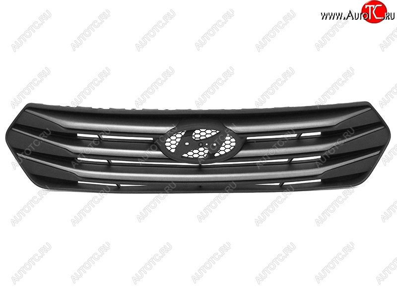 3 199 р. Решётка радиатора SAT (хром) Hyundai Creta GS дорестайлинг (2015-2019) (Цвет: серый.)  с доставкой в г. Майкоп