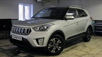 8 099 р. Решётка радиатора Next Hyundai Creta GS дорестайлинг (2015-2019) (цвет: Чёрный матовый с серебристым выделением ноздрей)  с доставкой в г. Майкоп. Увеличить фотографию 3