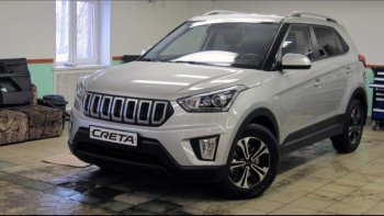 8 099 р. Решётка радиатора Next Hyundai Creta GS дорестайлинг (2015-2019) (цвет: Чёрный матовый с серебристым выделением ноздрей)  с доставкой в г. Майкоп. Увеличить фотографию 4