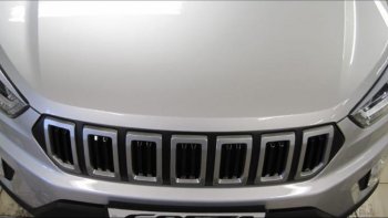 8 099 р. Решётка радиатора Next Hyundai Creta GS дорестайлинг (2015-2019) (цвет: Чёрный матовый с серебристым выделением ноздрей)  с доставкой в г. Майкоп. Увеличить фотографию 5