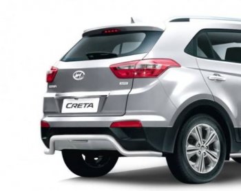 Защита заднего бампера PT GROUP Ø51мм Волна (НПС) HYUNDAI Creta 2016-2020  Hyundai Creta GS дорестайлинг (2015-2019)