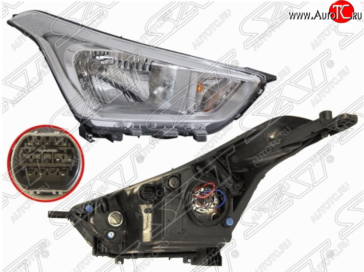 4 599 р. Правая передняя фара SAT Hyundai Creta GS дорестайлинг (2015-2019)  с доставкой в г. Майкоп