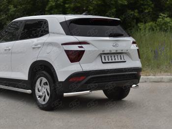 13 399 р. Защита заднего бампера (Ø63 мм уголки, нержавейка) SLITKOFF  Hyundai Creta  SU (2020-2022)  с доставкой в г. Майкоп. Увеличить фотографию 2