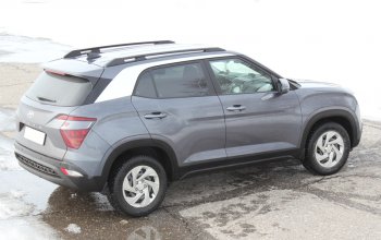 8 649 р. Комплект рейлингов на АПС  Hyundai Creta  SU (2020-2022) (Серебристые, без поперечин )  с доставкой в г. Майкоп. Увеличить фотографию 6