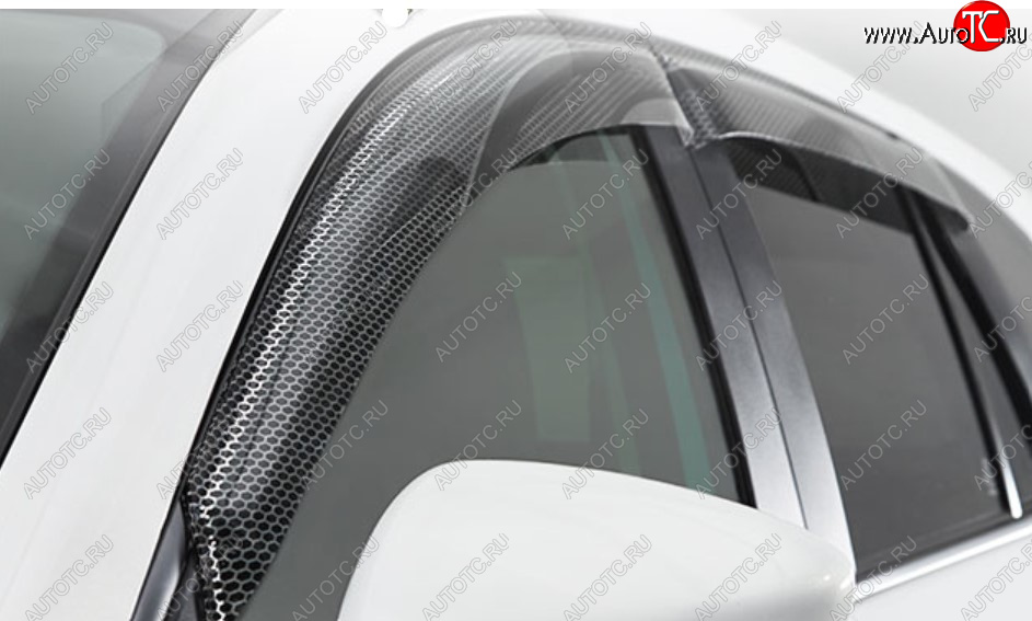 2 159 р. Дефлектора окон CA-Plastic  Hyundai Elantra  CN7 (2020-2023) (Серия Art черная)  с доставкой в г. Майкоп