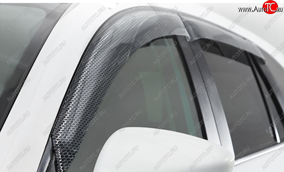 2 159 р. Дефлектора окон CA-Plastic  Hyundai Elantra  CN7 (2020-2023) (Серия Art графит)  с доставкой в г. Майкоп