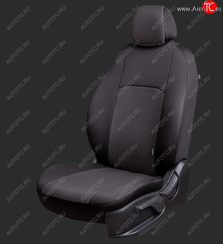 6 849 р. Чехлы для сидений Lord Autofashion Дублин (жаккард, спинка 40/60+подлокотник+отд. бок, 2 П- и 1 Г-образных подголовника) Hyundai Elantra MD дорестайлинг (2010-2013) (Черный, вставка Сеул серый)  с доставкой в г. Майкоп