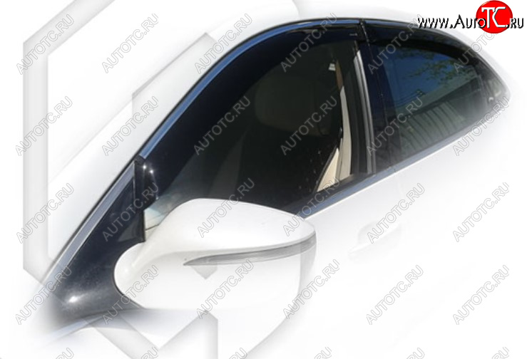 1 999 р. Дефлектора окон CA-Plastic  Hyundai Equus (2009-2016) (Classic полупрозрачный, Без хром молдинга)  с доставкой в г. Майкоп