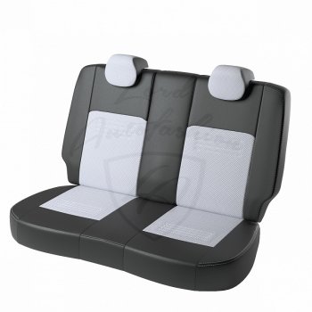 9 449 р. Чехлы для сидений Lord Autofashion Турин (экокожа, раздельная спинка) Hyundai Getz TB хэтчбэк 5 дв. дорестайлинг (2002-2005) (Чёрный, вставка белая)  с доставкой в г. Майкоп. Увеличить фотографию 2