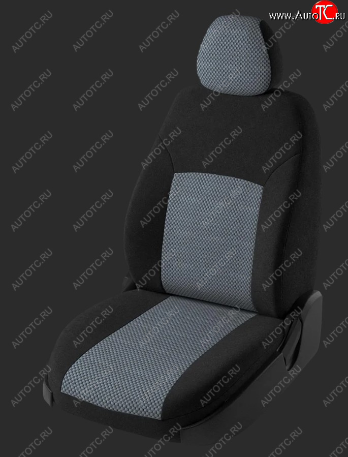 5 899 р. Чехлы для сидений Lord Autofashion Дублин (жаккард, спинка 40/60, 3 Г-образных подголовника) Hyundai Getz TB хэтчбэк 5 дв. рестайлинг (2005-2010) (Черный, Стежок Серый)  с доставкой в г. Майкоп