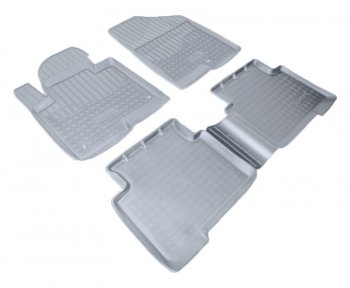 Коврики салона Norplast Unidec (5 мест) Hyundai Santa Fe  DM (2012-2019) дорестайлинг, рестайлинг (Цвет: серый)