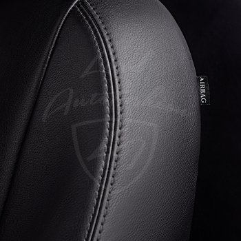9 449 р. Чехлы для сидений Lord Autofashion Турин Ромб (экокожа) Hyundai Santa Fe DM дорестайлинг (2012-2016) (Черный, вставка черная, строчка черная)  с доставкой в г. Майкоп. Увеличить фотографию 2