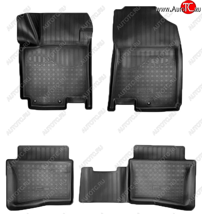 2 499 р. Коврики салонные Noplast (3D)  Hyundai i20  GB (2014-2020) хэтчбэк 5 дв. дорестайлинг, хэтчбэк 5 дв. рестайлинг (Черные)  с доставкой в г. Майкоп