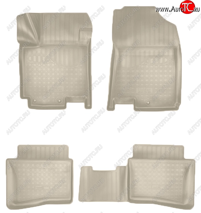3 199 р. Коврики салонные Noplast (3D)  Hyundai i20  GB (2014-2020) хэтчбэк 5 дв. дорестайлинг, хэтчбэк 5 дв. рестайлинг (Бежевые)  с доставкой в г. Майкоп