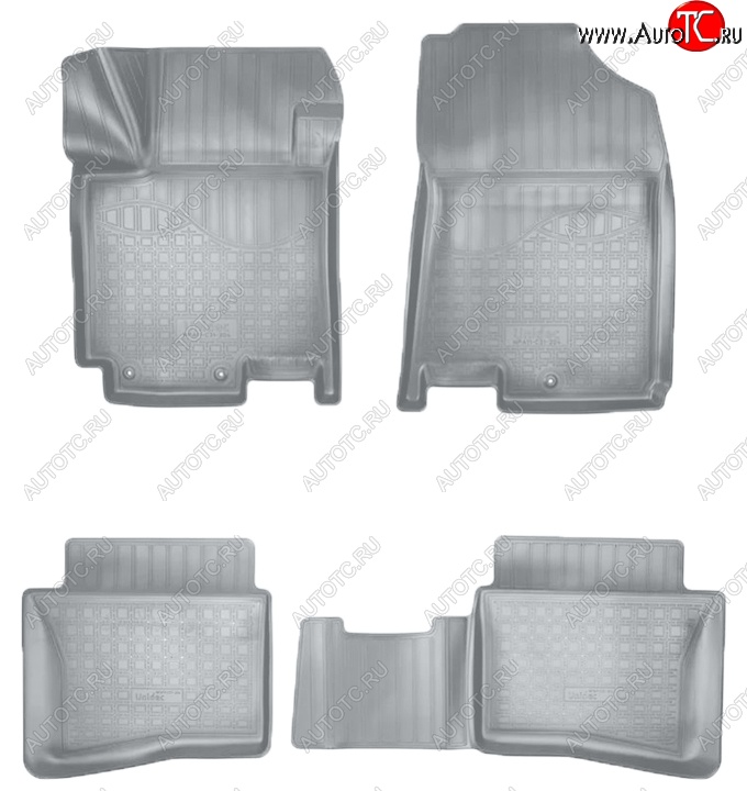 3 199 р. Коврики салонные Noplast (3D)  Hyundai i20  GB (2014-2020) хэтчбэк 5 дв. дорестайлинг, хэтчбэк 5 дв. рестайлинг (Серые)  с доставкой в г. Майкоп