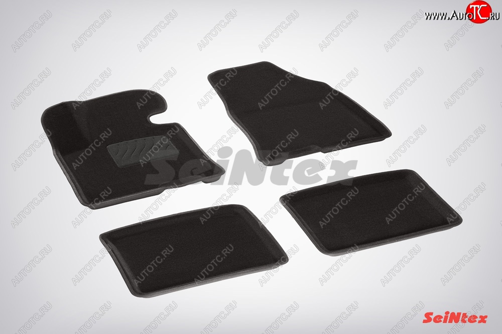 5 699 р. Комплект 3D ковриков в салон (ворсовые / чёрные) Seintex Hyundai I40 1 VF дорестайлинг универсал (2011-2015)  с доставкой в г. Майкоп