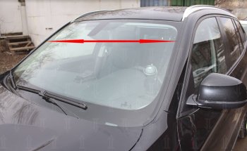 1 699 р. Водостоки лобового стекла Стрелка 11 Hyundai IX35 LM рестайлинг (2013-2018) (Автомобиль с рейлингами)  с доставкой в г. Майкоп. Увеличить фотографию 7