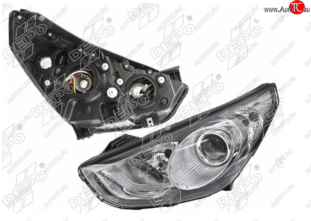15 899 р. Левая фара DEPO Hyundai IX35 LM дорестайлинг (2009-2013)  с доставкой в г. Майкоп