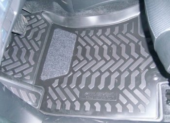 1 599 р. Коврики салона Aileron (3D с подпятником) Hyundai IX35 LM дорестайлинг (2009-2013)  с доставкой в г. Майкоп. Увеличить фотографию 2