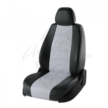 Чехлы для сидений Lord Autofashion Денвер (экокожа) Hyundai IX35 ( LM,  NU) (2009-2020), KIA Sportage  3 SL (2010-2016) (Чёрный, вставка белая)